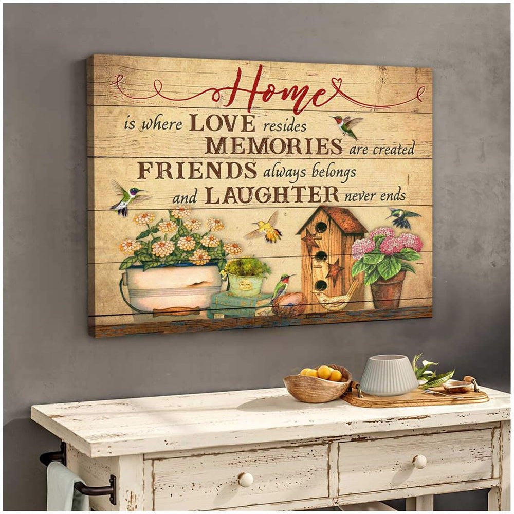 Farmhouse Home Is Where Love Resides Canvas, Farmhouse Canvas, Farm Gift, Farm Home Decor