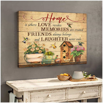 Farmhouse Home Is Where Love Resides Canvas, Farmhouse Canvas, Farm Gift, Farm Home Decor