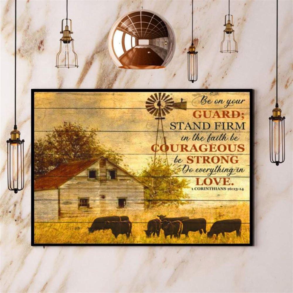 Farming Be On Your Guard Do Everything In Love Canvas, Farm Canvas, Farm Gift, Farm Home Decor