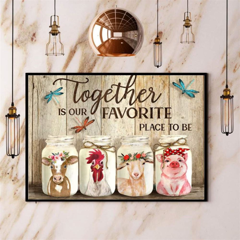 Farming Farmer Barn Together Is Out Favorite Place To Be Canvas, Farm Canvas, Farm Gift, Farm Home Decor