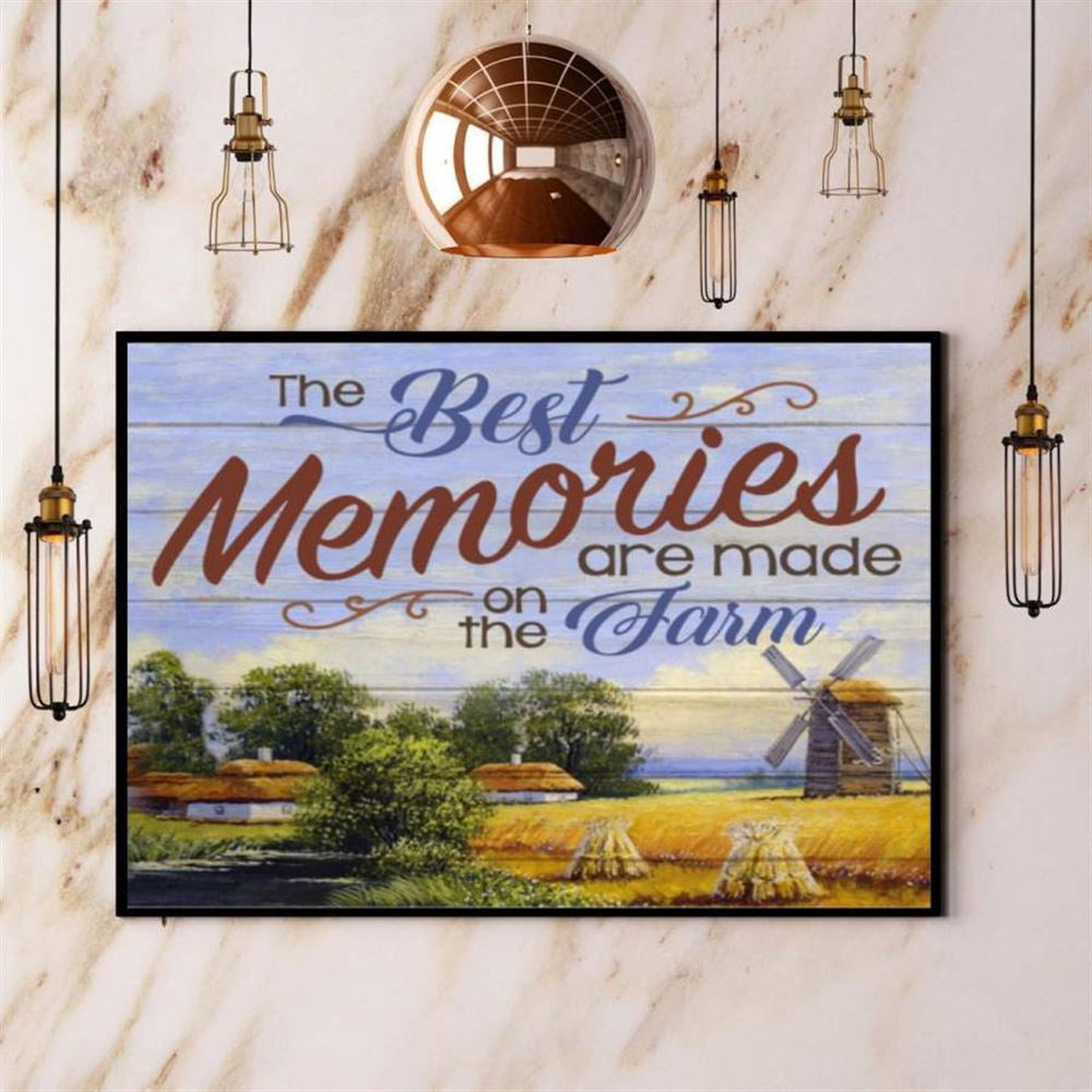 Farming The Best Memories Are Made On The Farm Canvas, Farm Canvas, Farm Gift, Farm Home Decor