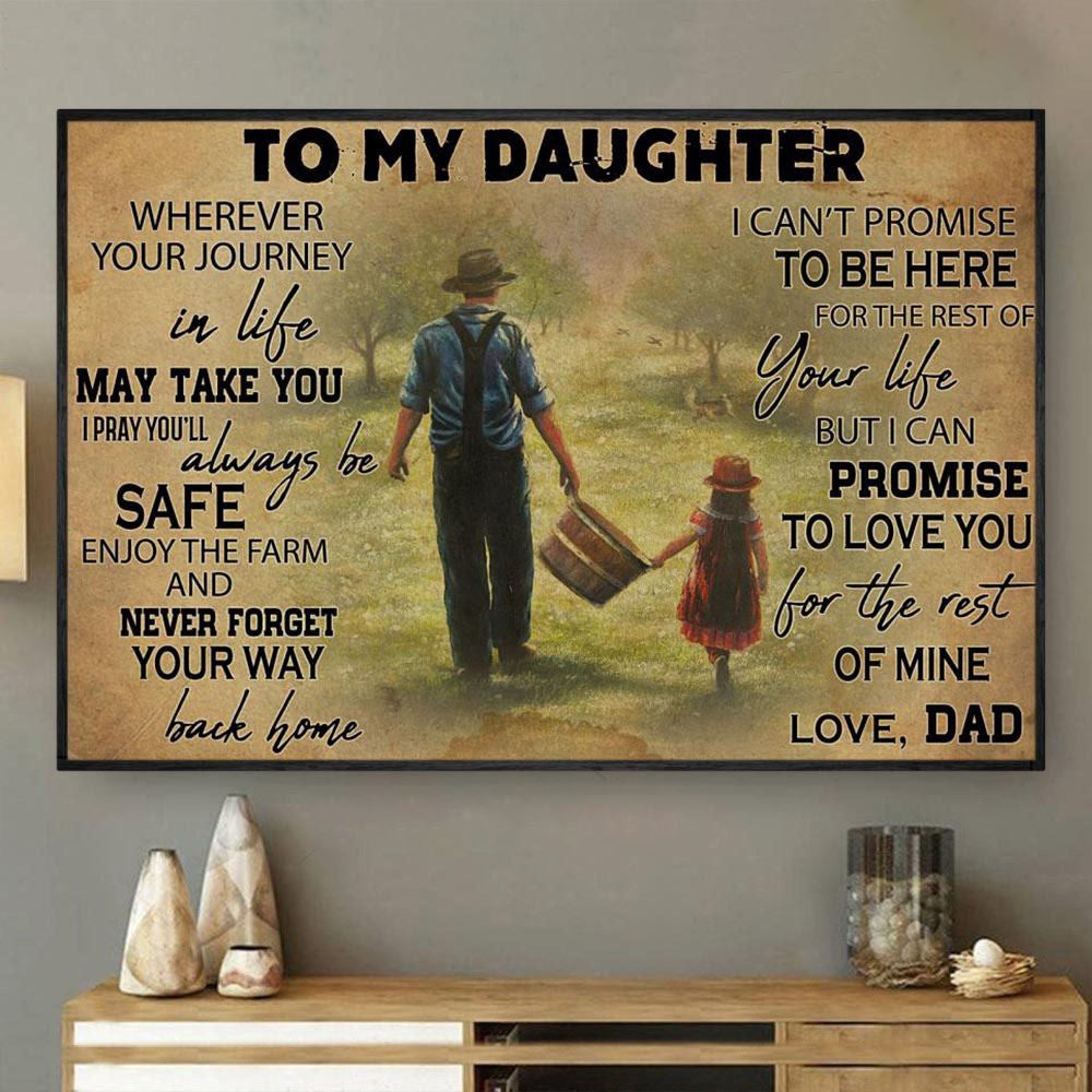 Father Day'S Wherever Your Journey In Life Take You I Pray You'Ll Always Be Safe Canvas, Farmhouse Canvas, Farm Gift, Farm Home Decor