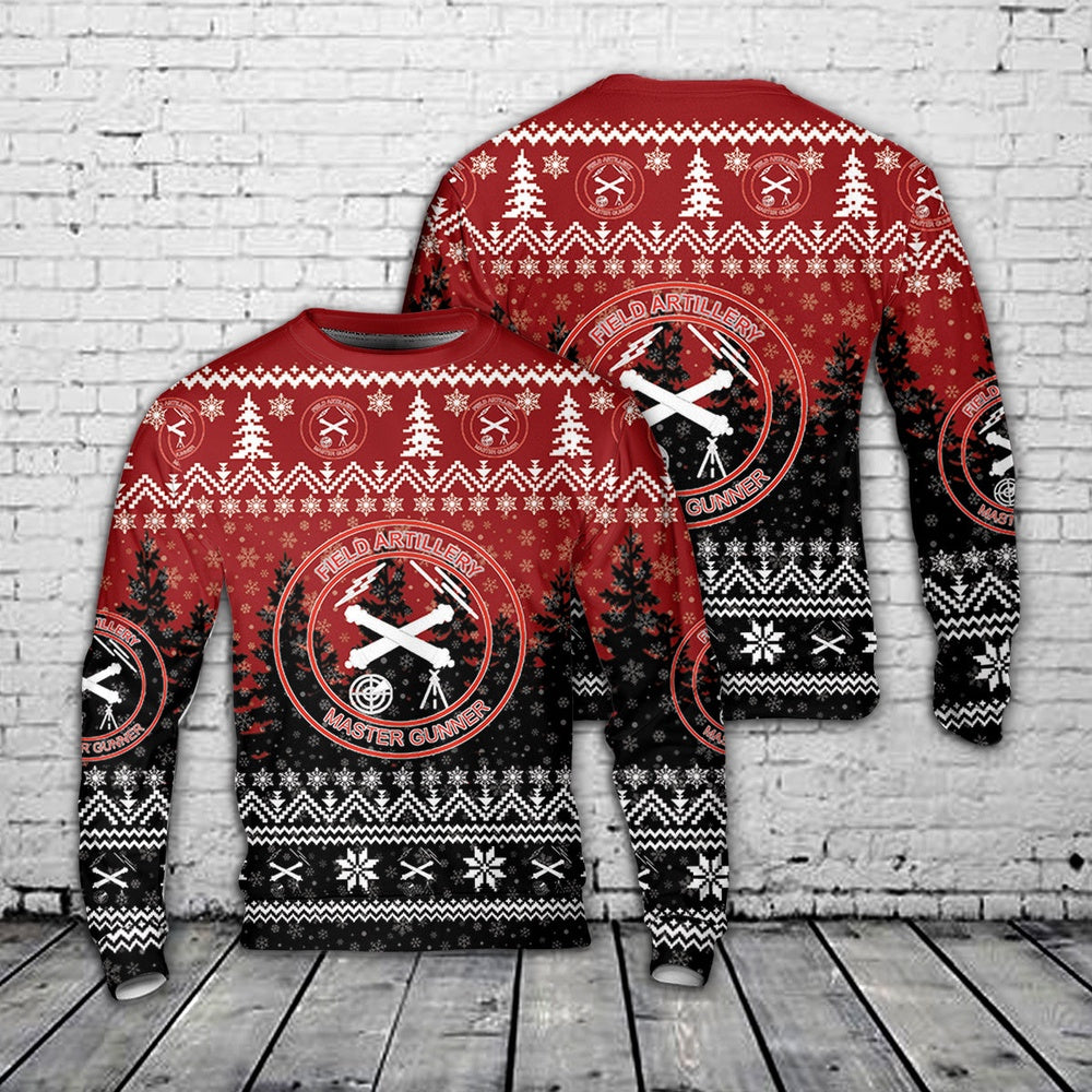 Field artillery Master Gunner Christmas Sweater, Christmas Ugly Sweater, Sweater Xmas, Ugly Sweater