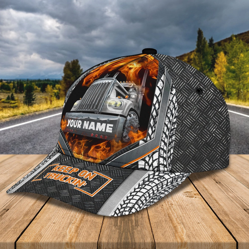 Fire Trucker Customized Name 3D Cap, Farmer Cap, Vintage Farmer Hat, Mens Farmer Hats, Cap For Farmers