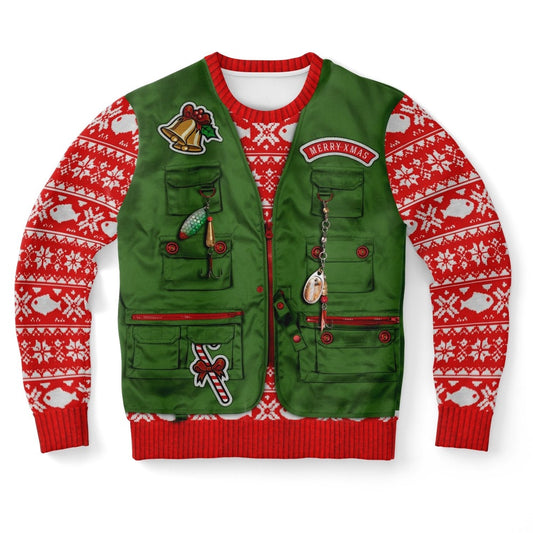 Fishman Custome Ugly Christmas Sweater, Christmas Ugly Sweater, Sweater Xmas, Ugly Sweater