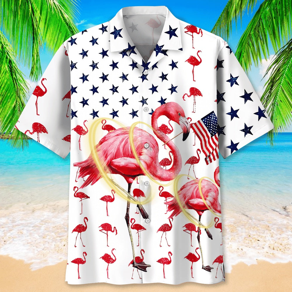Flamingo U.S All Over Printed Hawaiian Shirt, Farm Hawaiian Shirt, Farmer Hawaii