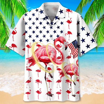 Flamingo U.S All Over Printed Hawaiian Shirt, Farm Hawaiian Shirt, Farmer Hawaii