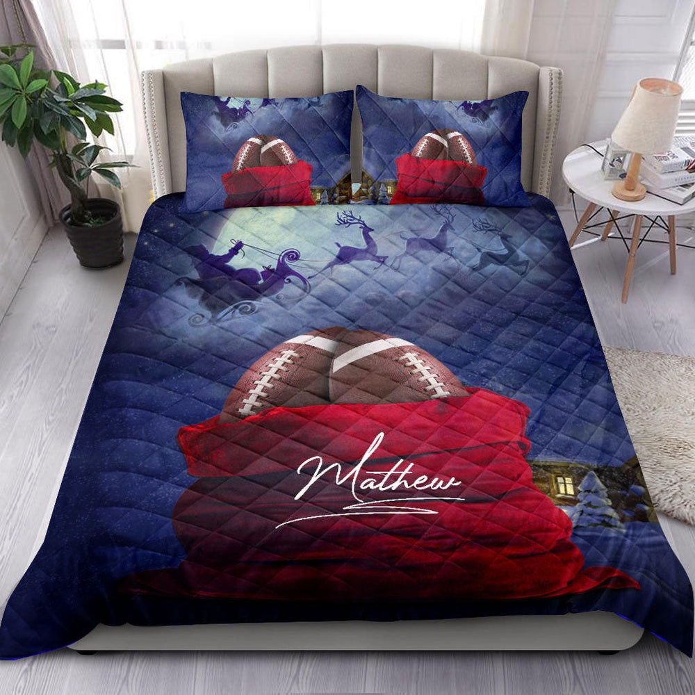 Football Ballmas Xmas Bag Bedding Set, Christmas Beddings, Xmas Bedding Sets