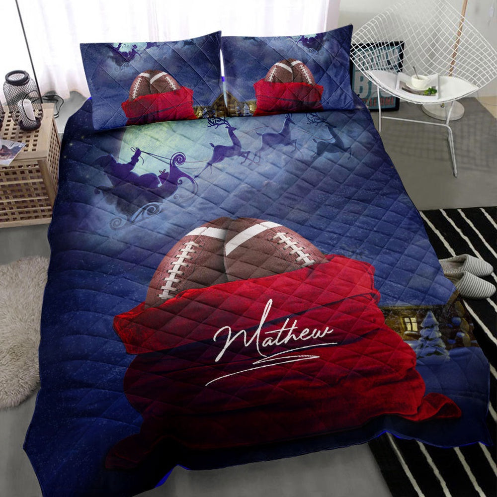 Football Ballmas Xmas Bag Bedding Set, Christmas Beddings, Xmas Bedding Sets