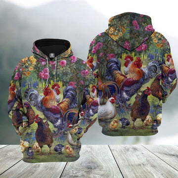 Forest Chicken Hoodie, Farmer Hoodie, Farm Themed Shirts, Farm Tee Shirts