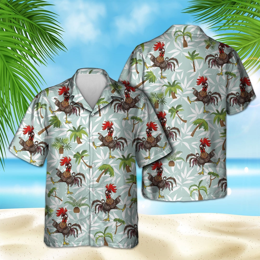 Funny Chicken Hawaiian shirt, Farm Hawaiian Shirt, Farmer Hawaii