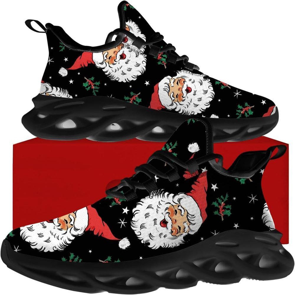 Funny Santa Claus Max Soul Shoes, Christmas Sneakers, Christmas Shoes, Christmas Clunky Sneaker