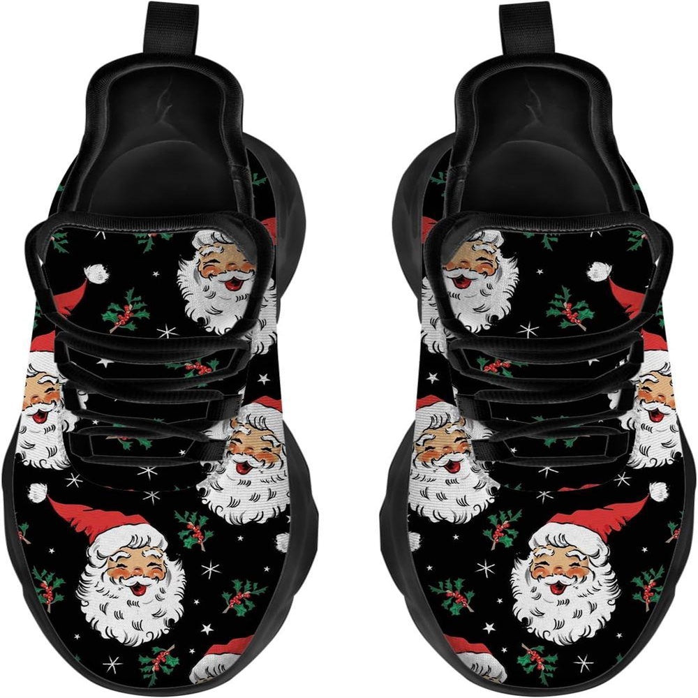 Funny Santa Claus Max Soul Shoes, Christmas Sneakers, Christmas Shoes, Christmas Clunky Sneaker
