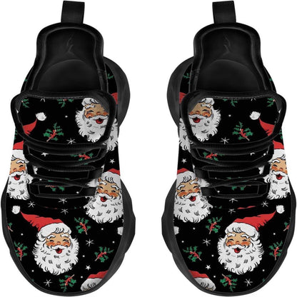 Funny Santa Claus Max Soul Shoes, Christmas Sneakers, Christmas Shoes, Christmas Clunky Sneaker