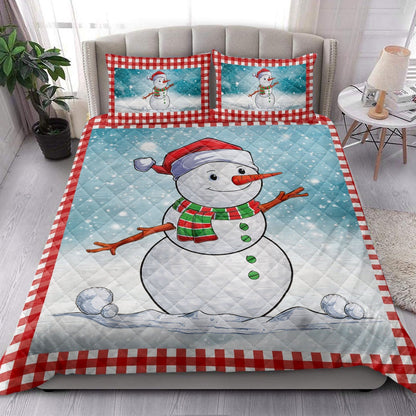 Funnymas Golf Balls Santa Snowman Bedding Set, Christmas Beddings, Xmas Bedding Sets
