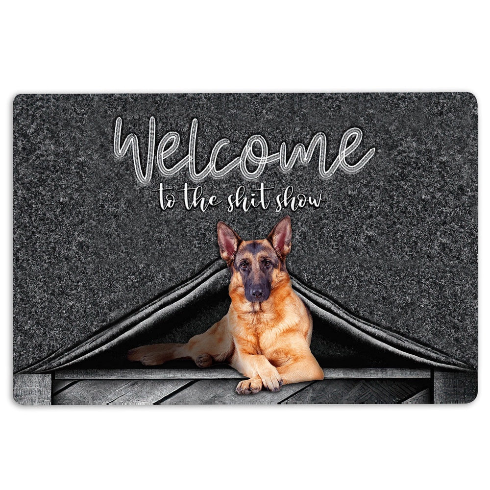 German Shepherd Welcome Doormat, German Shepherd Dog Welcome to The Shitshow Gifts For Dog Lovers Welcome Doormat, Pets Home Decor Door Mat