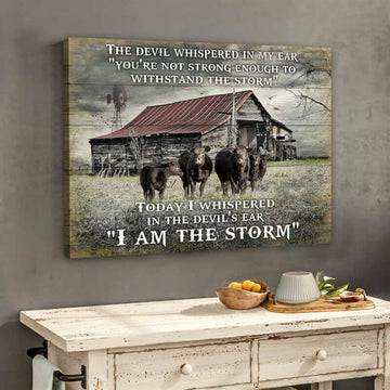 Gifts For Cow Lovers, Farm And Angus Cows Canvas And Poster, Wall Decor, Canvas Instructure, Farmhouse Canvas, Farm Gift, Farm Home Decor