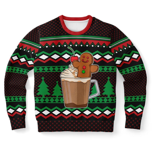Gingerbread in a Cup Ugly Christmas Sweater, Christmas Ugly Sweater, Sweater Xmas, Ugly Sweater