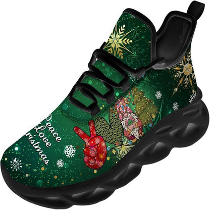 Gnome Peace Love Christmas Max Soul Shoes, Christmas Sneakers, Christmas Shoes, Christmas Clunky Sneaker