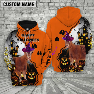 Goat Castle Footprint Halloween Pattern 3D Hoodie, Farmer Hoodie, Custom Farm Shirts, Farmer T Shirt