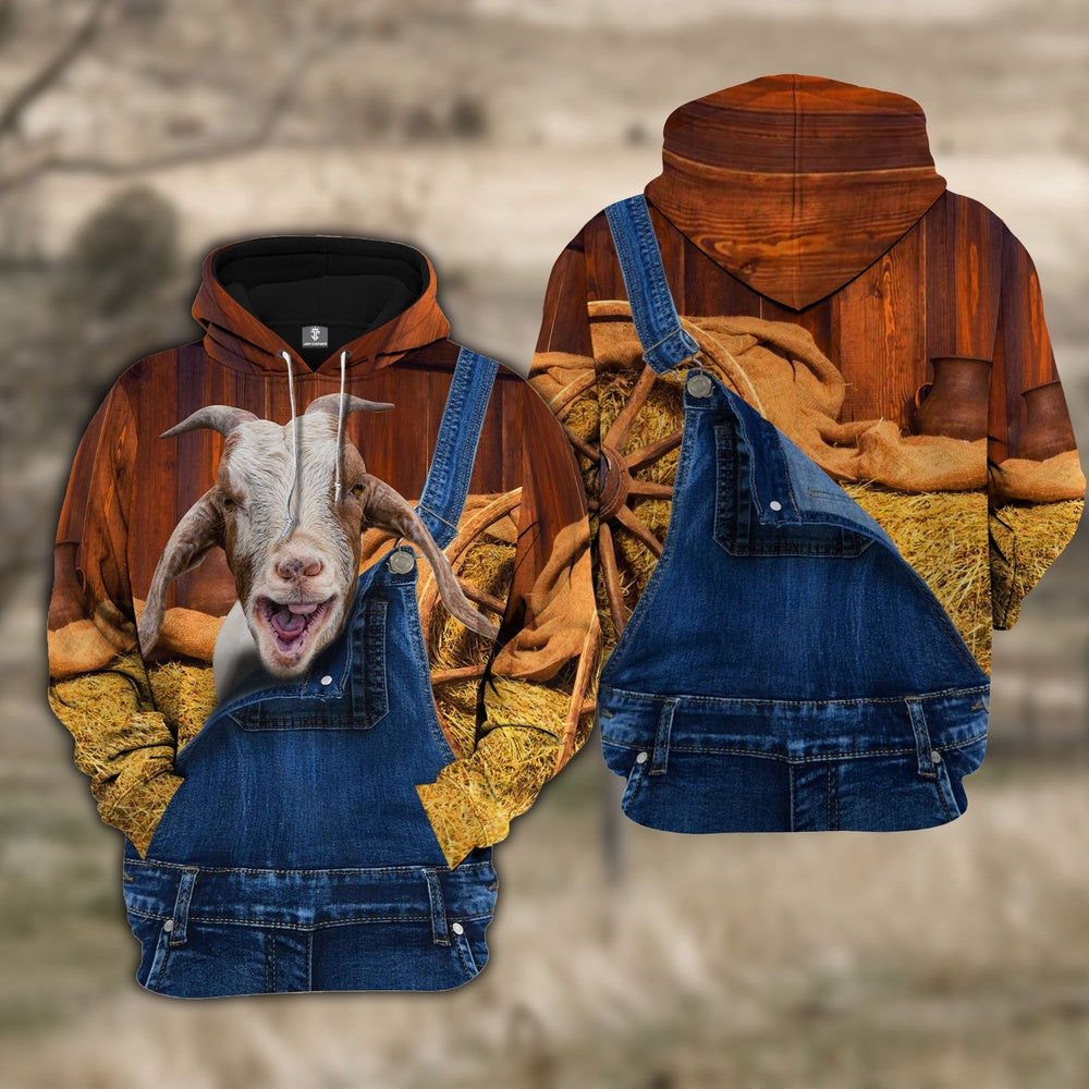 Goat Farm Of Farmer Cattle Personalized All Over Printed Hoodie, Farmer Hoodie, Custom Farm Shirts, Farmer T Shirt