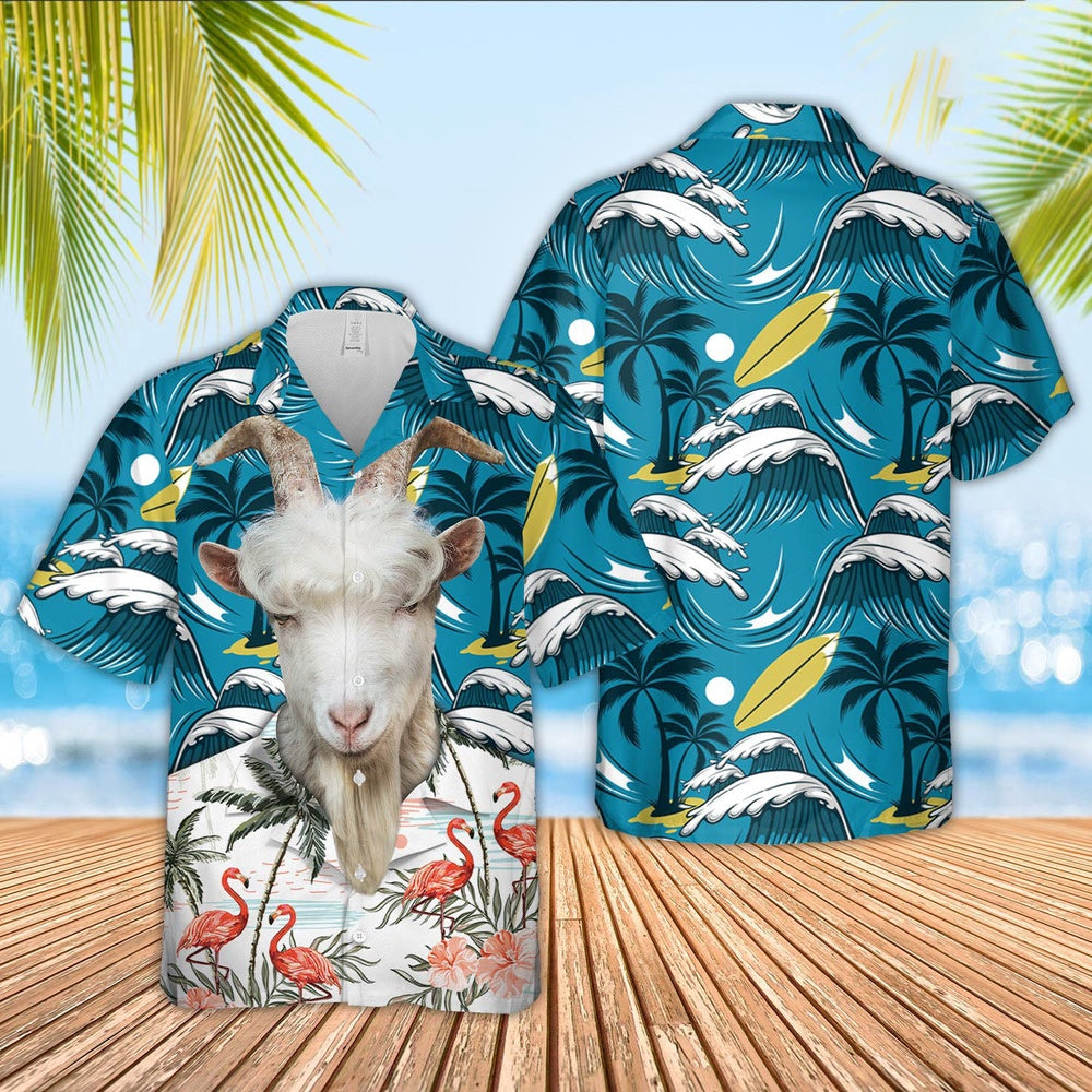 Goat Funny Hawaiian Shirt, Farm Hawaiian Shirt, Farmer Hawaii
