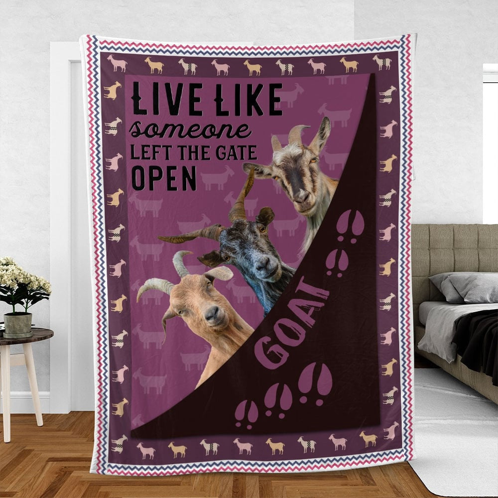 Goat Hoof Pattern Purple Background Blanket, Farm Blanket, Farm Animal Blanket
