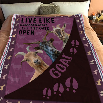 Goat Hoof Pattern Purple Background Blanket, Farm Blanket, Farm Animal Blanket