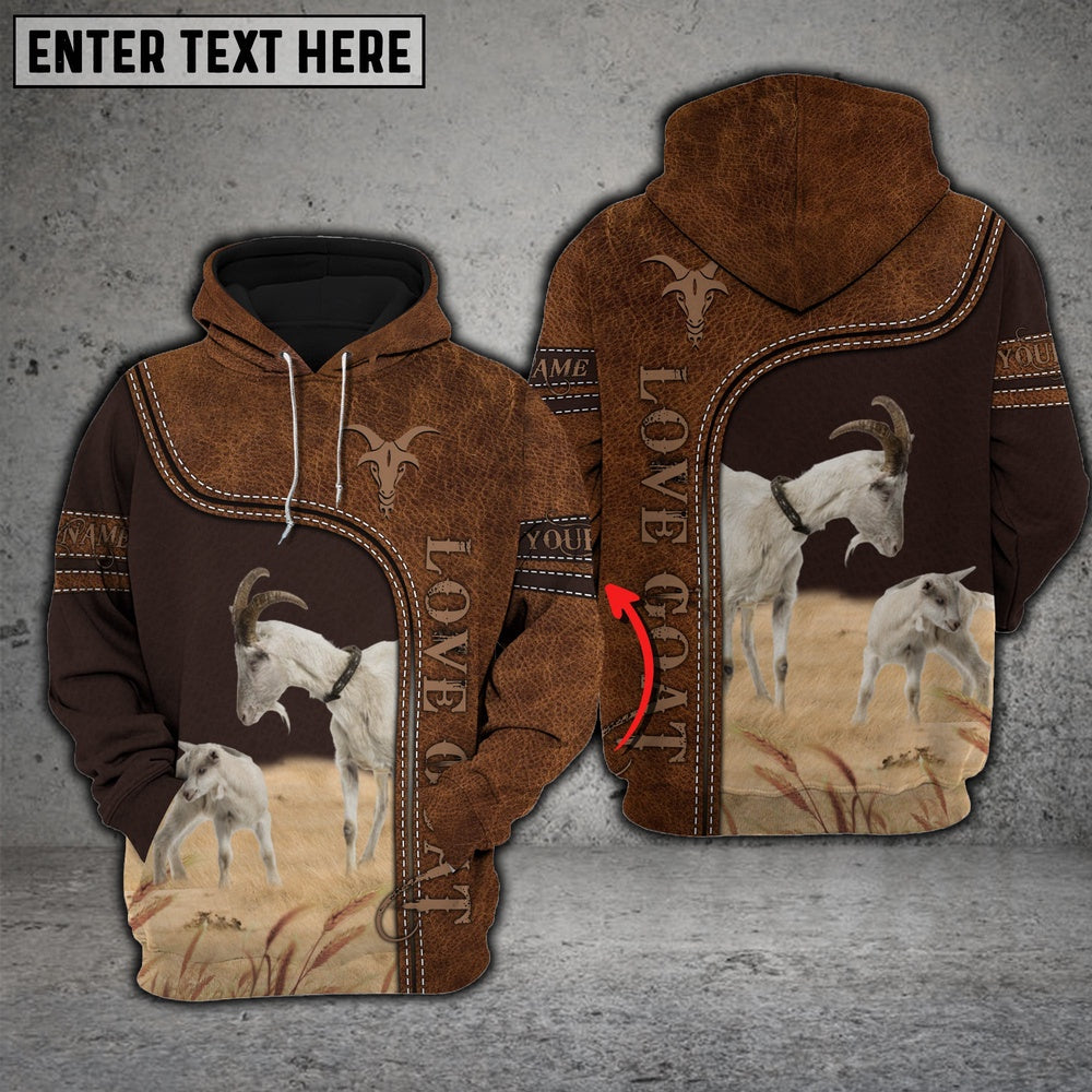 Goat Love Baby Cattle Personalized All Over Printed Hoodie, Farmer Hoodie, Custom Farm Shirts, Farmer T Shirt