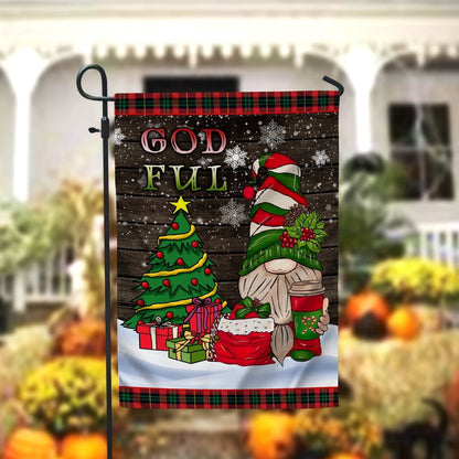 God Ful Christmas Garden FlagXmas, Garden Flags, Outdoor Xmas Flags, Christmas Outdoor Decor