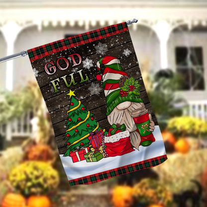 God Ful Christmas Garden FlagXmas, Garden Flags, Outdoor Xmas Flags, Christmas Outdoor Decor