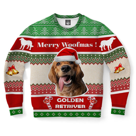 Golden Retriever Dog Ugly Christmas Sweater, Christmas Ugly Sweater, Sweater Xmas, Ugly Sweater