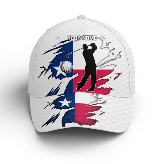 Golf Club Custom Name Texas Flag Patriotic Custom Golf Hat Women Baseball Golf Cap, Golf Baseball Cap