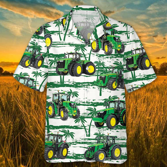 Green Tractor 4 Hawaiian Shirt, Farm Hawaiian Shirt, Farmer Hawaii