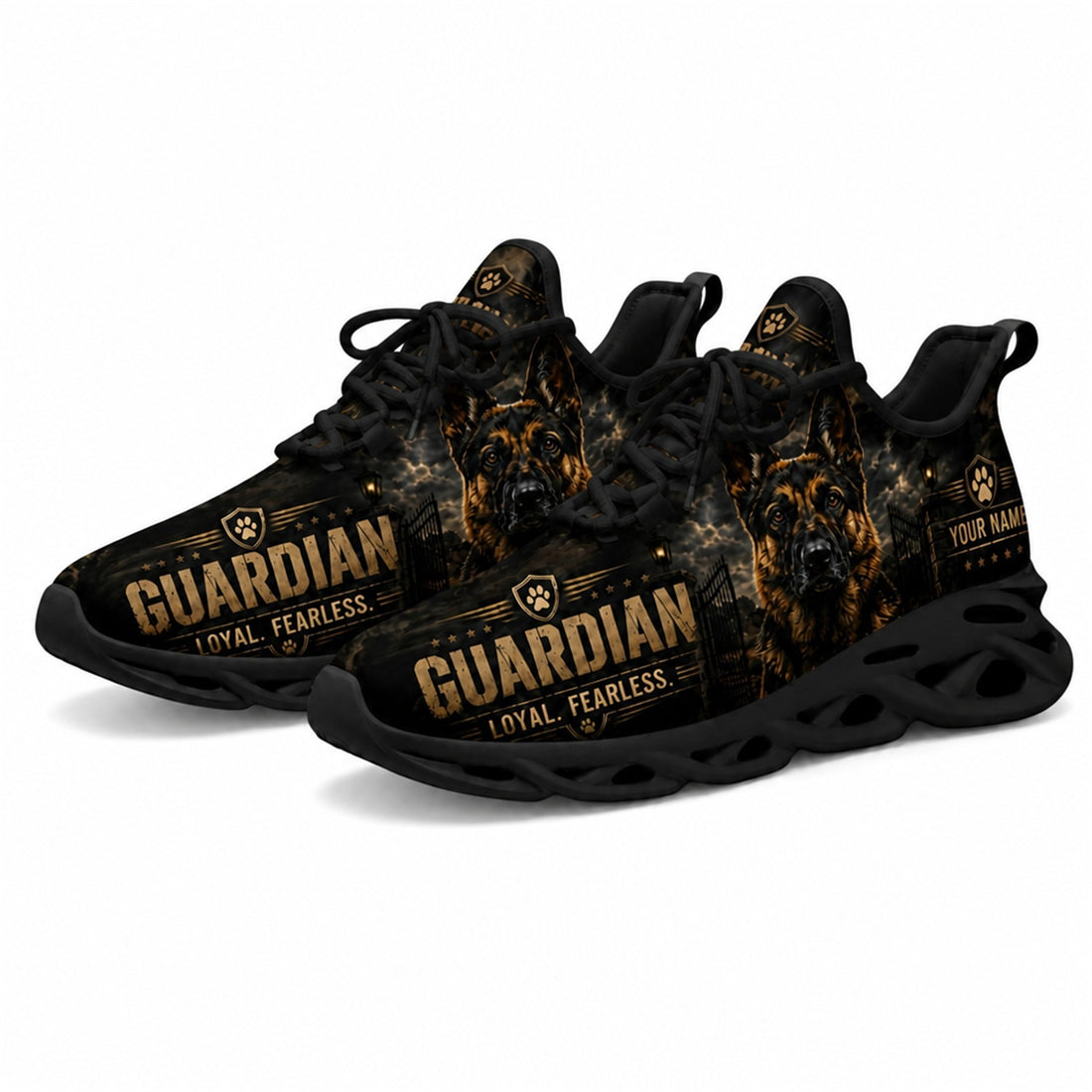 Custom Name Guardian Veteran Wolf Max Soul Shoes, Veteran Sneaker