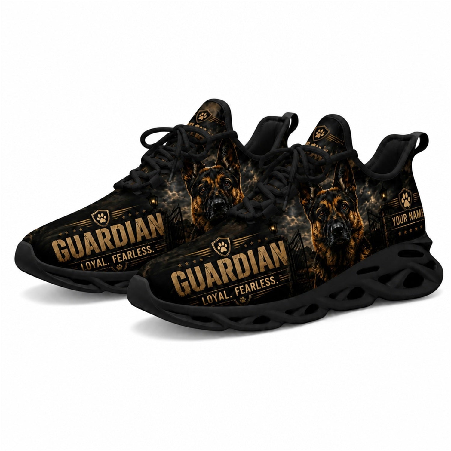 Custom Name Guardian Veteran Wolf Max Soul Shoes, Veteran Sneaker