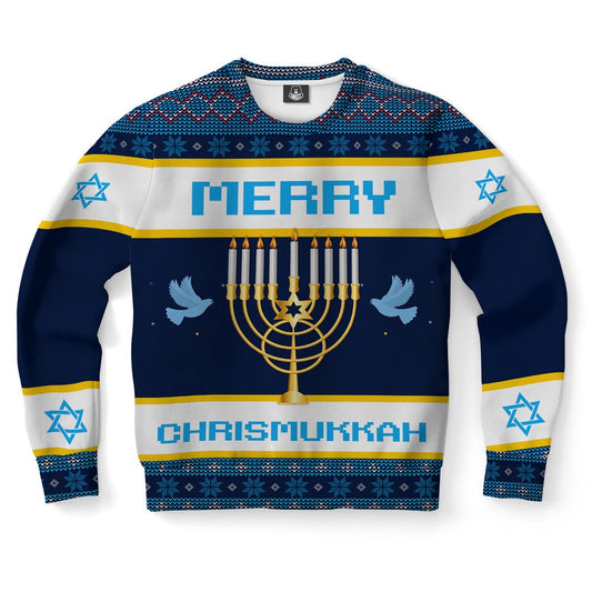Hanukkah Merry Chrismukkah Ugly Christmas Sweater, Christmas Ugly Sweater, Sweater Xmas, Ugly Sweater