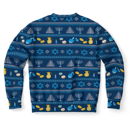 Hanukkah Pattern Ugly Christmas Sweater, Christmas Ugly Sweater, Sweater Xmas, Ugly Sweater
