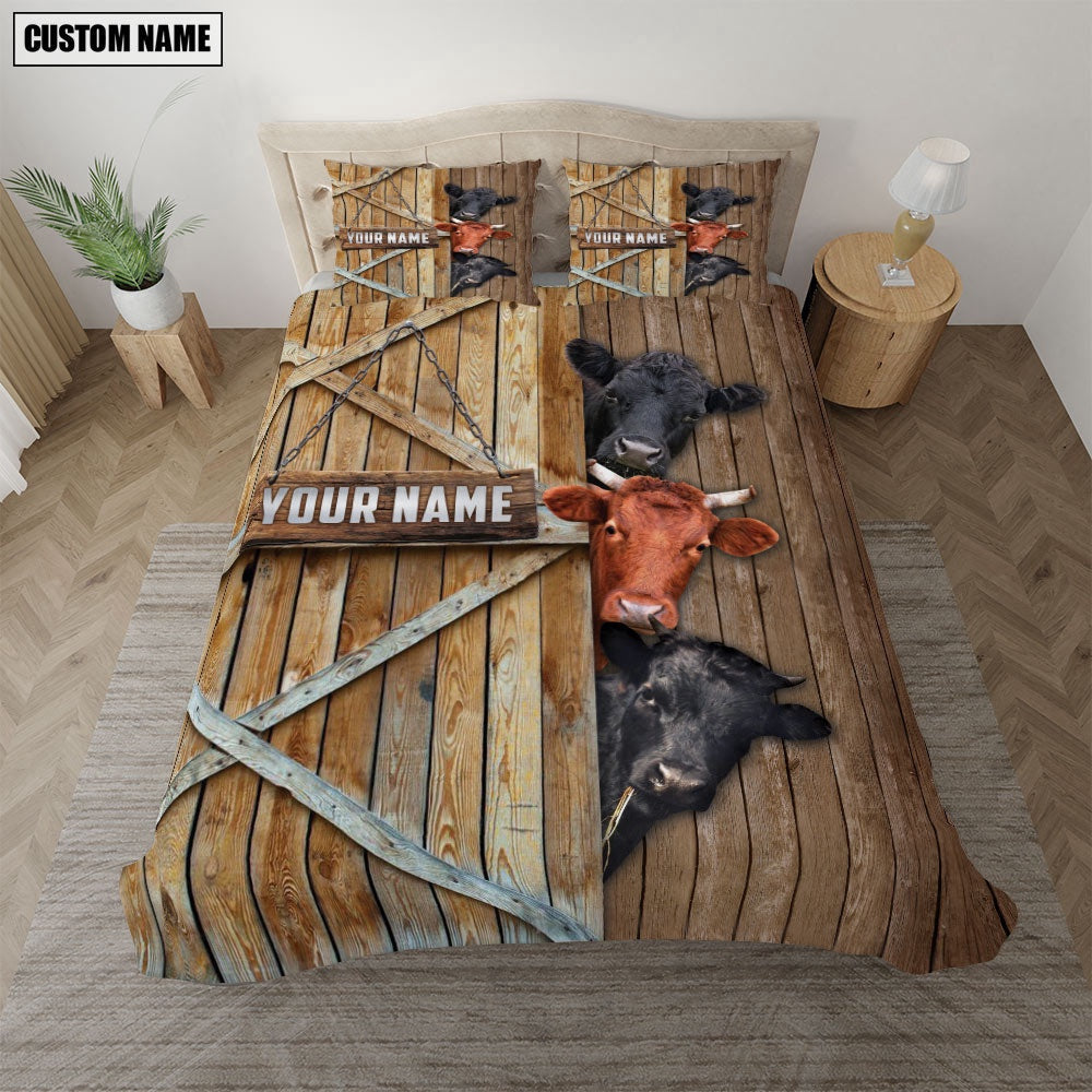Happy Farm Dexter Wooden Door Bedding Set, Farm Bedding Set, Farmhouse Bedding Set