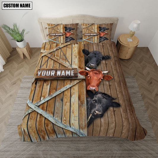 Happy Farm Dexter Wooden Door Bedding Set, Farm Bedding Set, Farmhouse Bedding Set
