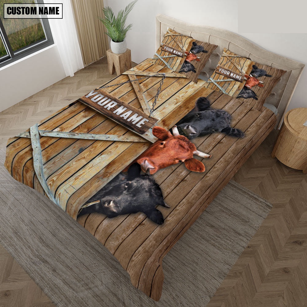 Happy Farm Dexter Wooden Door Bedding Set, Farm Bedding Set, Farmhouse Bedding Set