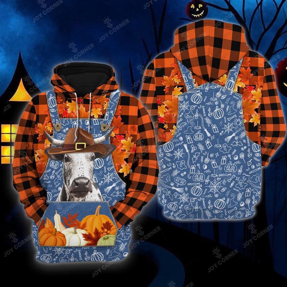 Happy Halloween Corriente Orange Plaid All Printed 3D Shirt, Farmer Hoodie, Farm Themed Shirts, Farm Tee Shirts