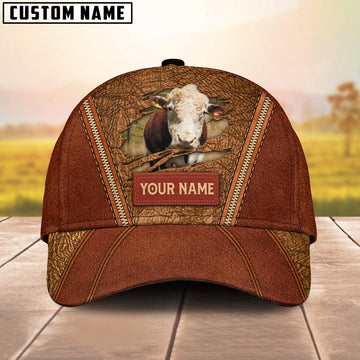 Happy Hereford Customized Name Cap, Farmer Cap, Cap For Farmers, Best Farm Hat, Farm Use Hat