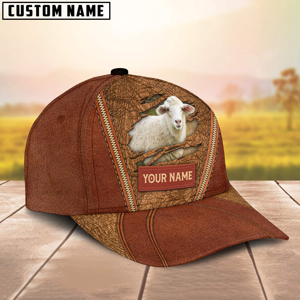 Happy Sheep Customized Name Cap, Farmer Cap, Cap For Farmers, Best Farm Hat, Farm Use Hat