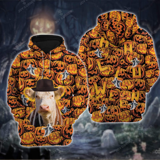 Hereford Cattle Halloween 3D Shirt, Farmer Hoodie, Farm Themed Shirts, Farm Tee Shirts