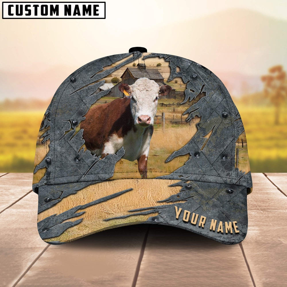 Hereford Customized Name Cap, Farmer Cap, Cap For Farmers, Best Farm Hat, Farm Use Hat