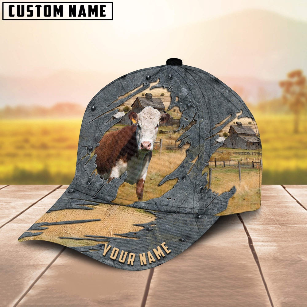 Hereford Customized Name Cap, Farmer Cap, Cap For Farmers, Best Farm Hat, Farm Use Hat
