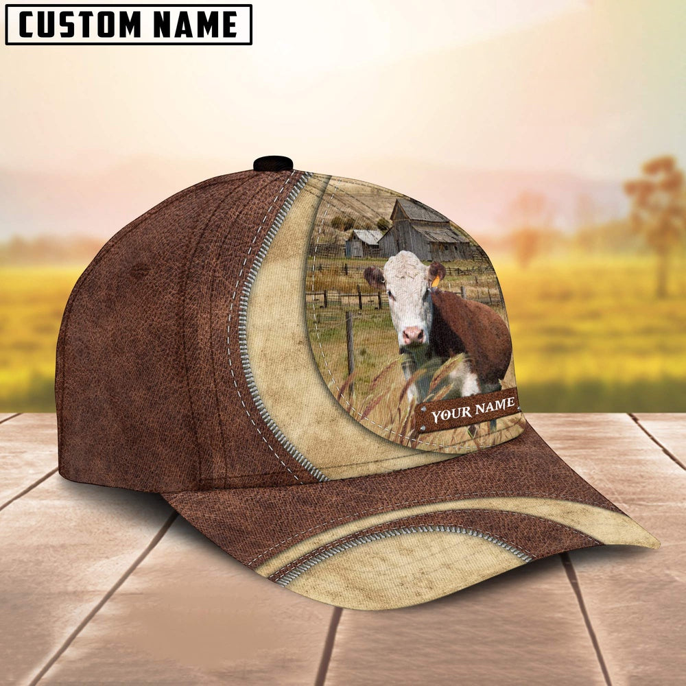 Hereford Customized Name Farm Barn Cap, Farmer Cap, Cap For Farmers, Best Farm Hat, Farm Use Hat