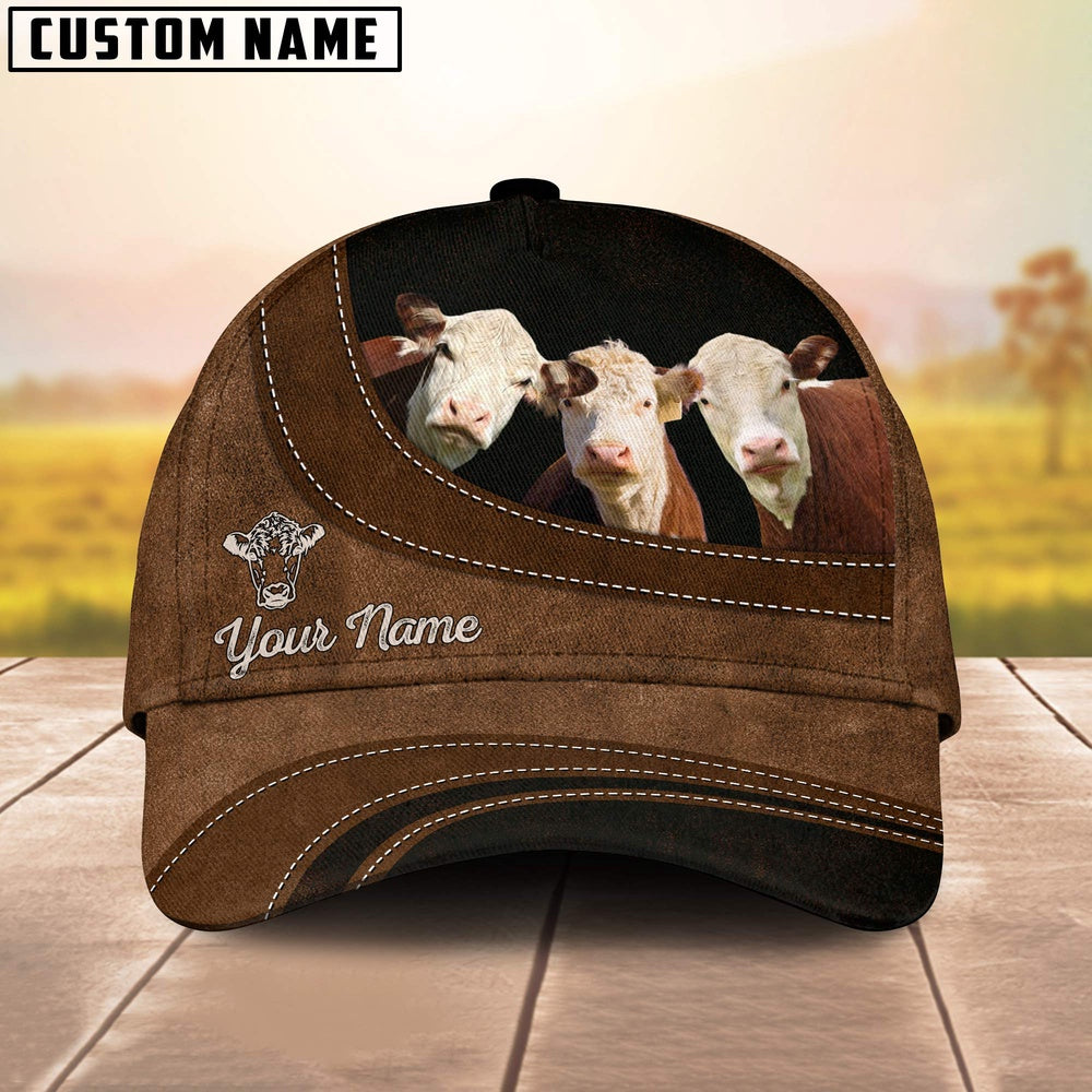 Hereford Happiness Customized Name Cap, Farmer Cap, Cap For Farmers, Best Farm Hat, Farm Use Hat