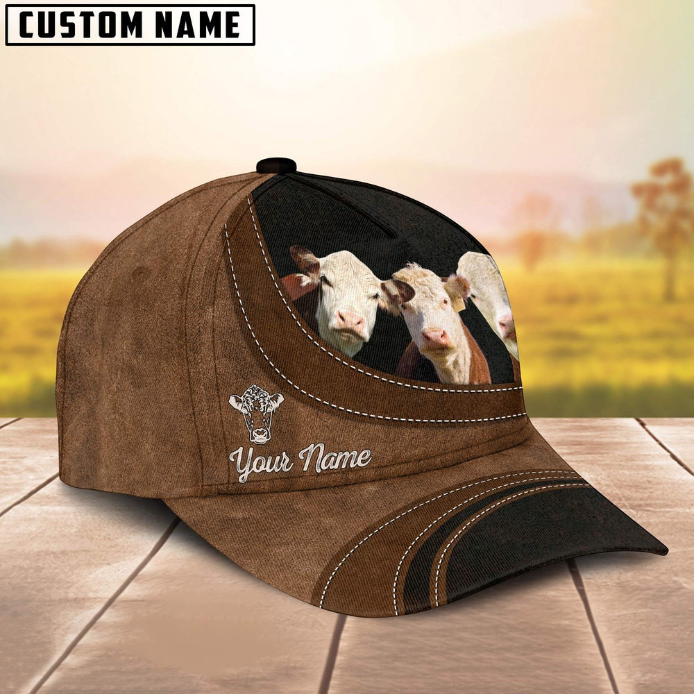 Hereford Happiness Customized Name Cap, Farmer Cap, Cap For Farmers, Best Farm Hat, Farm Use Hat